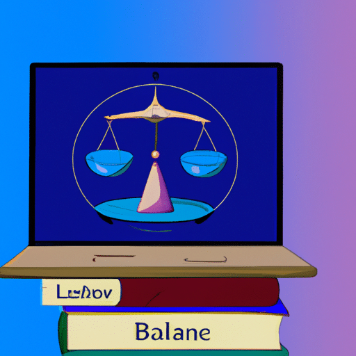 תמונה של סולם איזון, המייצג את השיקולים האתיים של שימוש ב-AI בפרסום אקדמי